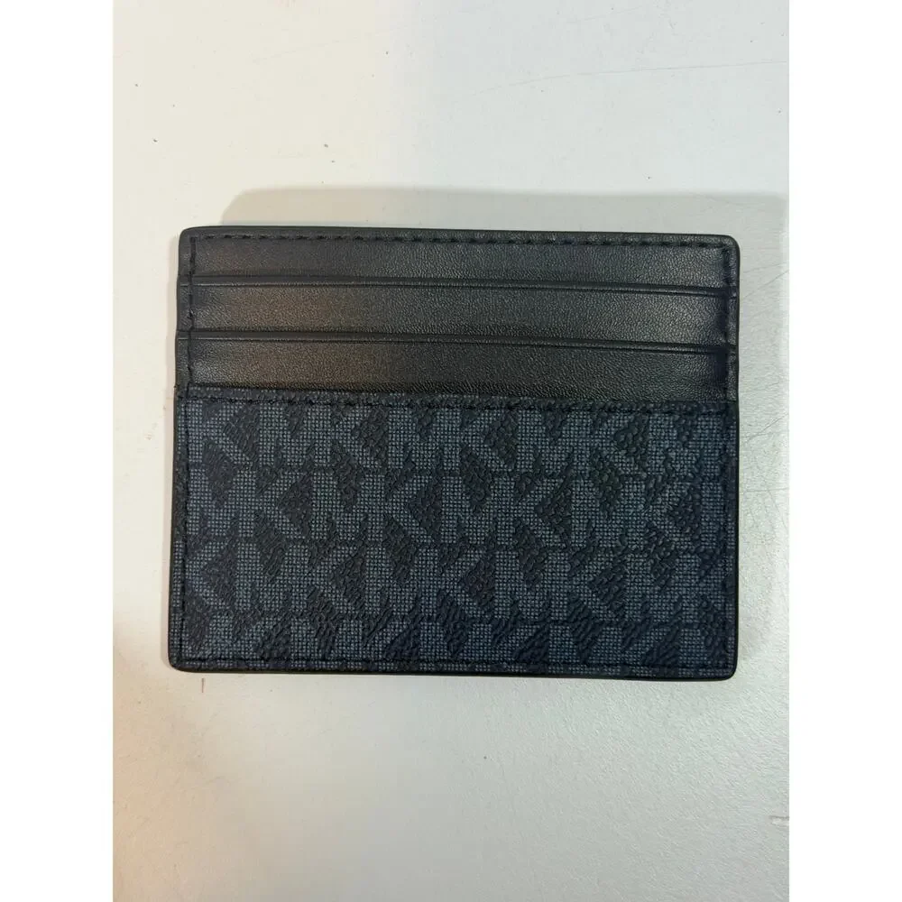 Michael Kors Cooper Men's Tall Card Case Wallet Credit Card Black 4